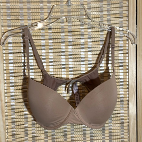 Victoria's Secret Underwire Demi Bra Lightly Padded Beige 34DD - Picture 2 of 15
